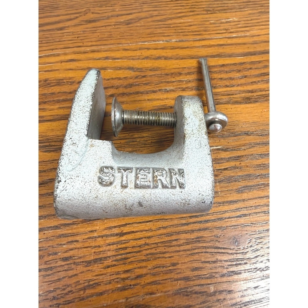 Vintage Stern 535 K Iron C-Clamp Mount Made in Western Germany Silver Metal Tool